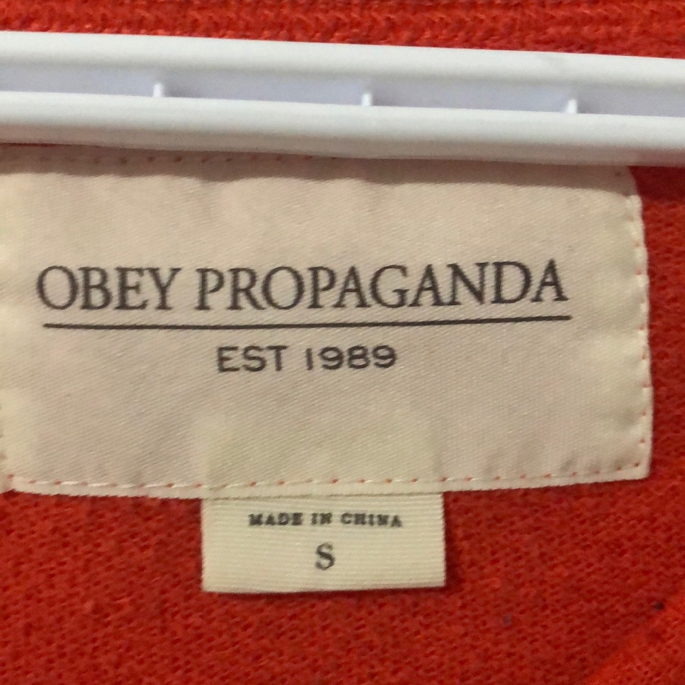Orange OBEY light sweater - Picture 3 of 3